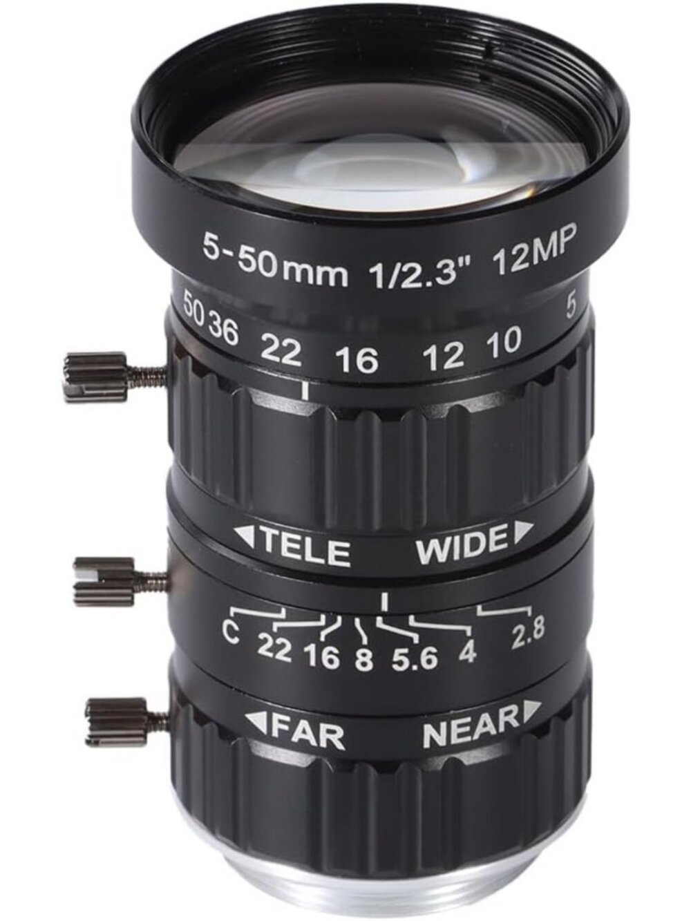 12MP Low Distortion Zoom Lens 5-50mm with C-CS Adapter for Cameras